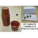ARCA KIT 50 VASI TONDI cm5,5 ART105 cactus cactacee vasetti vasi coltivazione